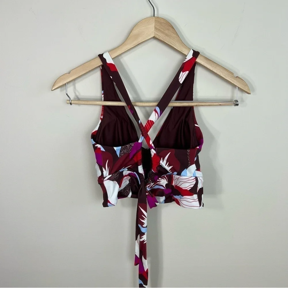 Athleta Plunge‎ Bikini D- DD Top Size Small hero bloom